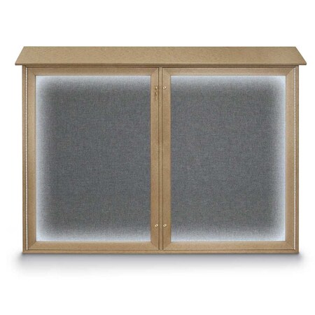 United Visual Products Open Faced Traditional Rounded Corkboard UV645ARC-SATIN-CORK